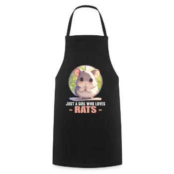 Rat Rat - Cooking Apron - black - Front - AI Model Male 185 dark (185cm)