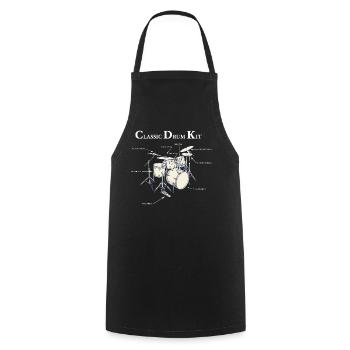 Vintage Classic Drum Diagram - Cooking Apron - black - Front - AI Model Male 185 dark (185cm)