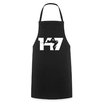 147 Snooker Icon (White) - Cooking Apron - black - Front - AI Model Male 185 dark (185cm)