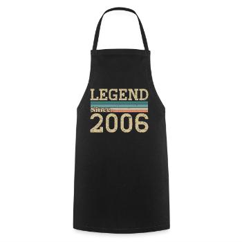 Legende seit 2006 Jubiläum 2006 Vintage - Kochschürze - Schwarz - Vorne - AI Model Male 185 dark (185cm)