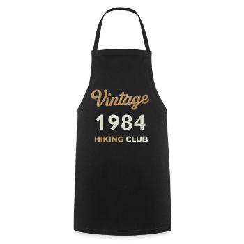 Vintage 1984 – Sailing Club Retro Birth Year - Cooking Apron - black - Front - AI Model Male 185 dark (185cm)