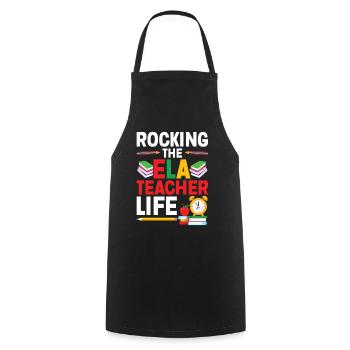  English Language Arts Teaching Team Specialist - Cooking Apron - black - Front - AI Model Male 185 dark (185cm)