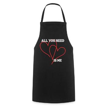 Tout ce dont tu as besoin - Tablier de cuisine - noir - Devant - AI Model Male 185 dark (185cm)