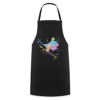 Alpine skiing Winter sports Nordic skiing - Cooking Apron - black - Front - AI Model Male 185 dark (185cm)