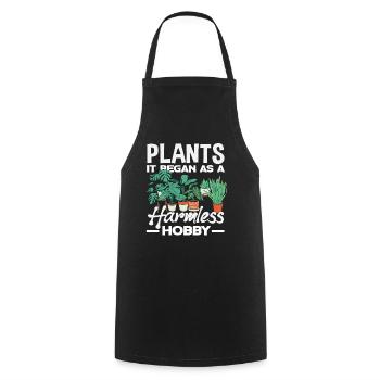 Plantes Ça a commencé comme un passe-temps inoffensif - Tablier de cuisine - noir - Devant - AI Model Male 185 dark (185cm)