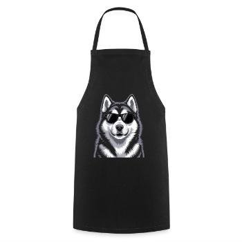Alaskan Malamute - Kochschürze - Schwarz - Vorne - AI Model Male 185 dark (185cm)