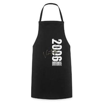 20th Birthday Shirt – Original 2006 Vintage Retro - Cooking Apron - black - Front - AI Model Male 185 dark (185cm)