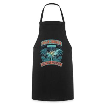 Chain Smoker Disc Golf Paradise Flying Disc Basket - Cooking Apron - black - Front - AI Model Male 185 dark (185cm)