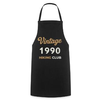 Vintage 1990 – Sailing Club Retro Year of Birth - Cooking Apron - black - Front - AI Model Male 185 dark (185cm)