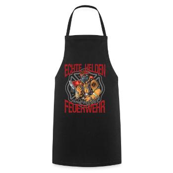 Firefighter Firefighter Real Heroes - Cooking Apron - black - Front - AI Model Male 185 dark (185cm)