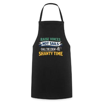 Shanty Crew folk music community - Cooking Apron - black - Front - AI Model Male 185 dark (185cm)