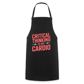 ICU Nurse Critical Thinking Is My Trauma Response - Cooking Apron - black - Front - AI Model Male 185 dark (185cm)