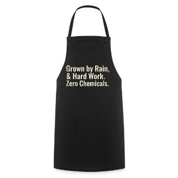 Sustainable Horticulture Sayings Regenerative Farmer - Cooking Apron - black - Front - AI Model Male 185 dark (185cm)
