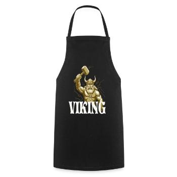 Légende viking viking marin Odin Raven Fighter - Tablier de cuisine - noir - Devant - AI Model Male 185 dark (185cm)