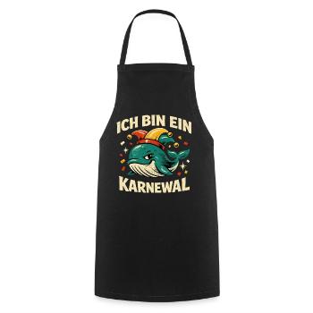 Ich Bin Ein Karnewal Jecke 5. Jahreszeit Wortspiel - Kochschürze - Schwarz - Vorne - AI Model Male 185 dark (185cm)