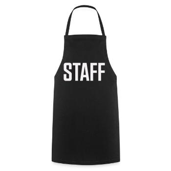 Staff - Kochschürze - Schwarz - Vorne - AI Model Male 185 dark (185cm)
