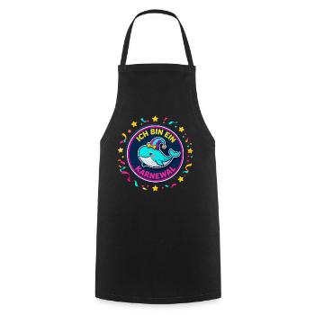 JE SUIS UN KARNEWAL Carnaval Jeu de mots drôle - Tablier de cuisine - noir - Devant - AI Model Male 185 dark (185cm)