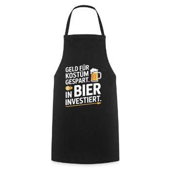 Carnival Money Saved for Costume Beer Booze Party - Cooking Apron - black - Front - AI Model Male 185 dark (185cm)