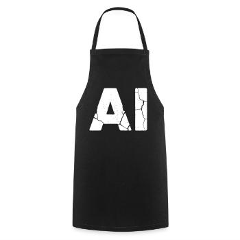 IA Intelligence Artificielle Texte Vecteur Grunge - Tablier de cuisine - noir - Devant - AI Model Male 185 dark (185cm)