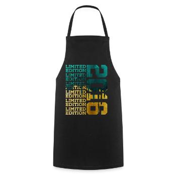 LIMITED EDITION 2016 10 YEARS 10TH BIRTHDAY - Cooking Apron - black - Front - AI Model Male 185 dark (185cm)