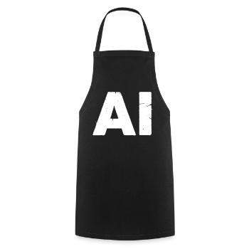 IA Intelligence Artificielle Texte Vecteur Grunge - Tablier de cuisine - noir - Devant - AI Model Male 185 dark (185cm)