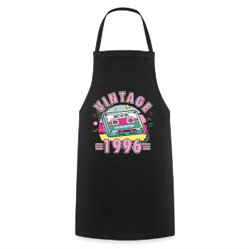 Dames de style rétro années 90 vintage 30 anniversaires - Tablier de cuisine - noir - Devant - AI Model Male 185 dark (185cm)