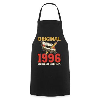 1996 30th Anniversary 30 Years Original Vintage - Cooking Apron - black - Front - AI Model Male 185 dark (185cm)