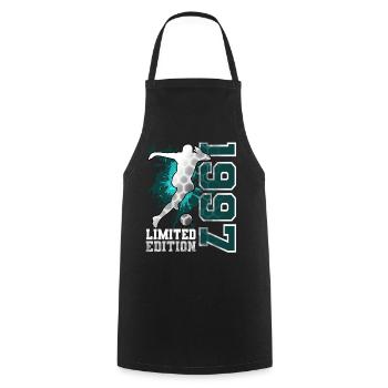 1997 Year of birth Birthday - Cooking Apron - black - Front - AI Model Male 185 dark (185cm)
