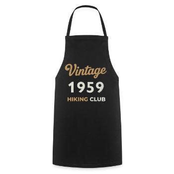 Millésime 1959 – Année de naissance rétro du Yachting Club - Tablier de cuisine - noir - Devant - AI Model Male 185 dark (185cm)