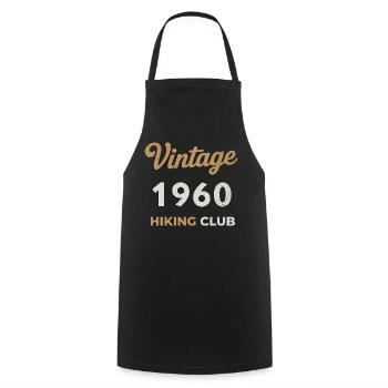 Vintage 1960 – Sailing Club Retro Birth Year - Cooking Apron - black - Front - AI Model Male 185 dark (185cm)