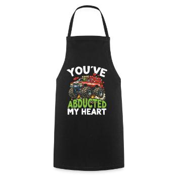 Abducted Heart Monster Truck - Cooking Apron - black - Front - AI Model Male 185 dark (185cm)