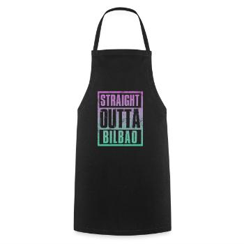 Straight outta Bilbao - Cooking Apron - black - Front - AI Model Male 185 dark (185cm)