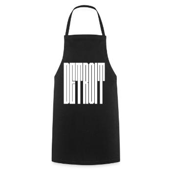 Detroit USA City logo - Cooking Apron - black - Front - AI Model Male 185 dark (185cm)