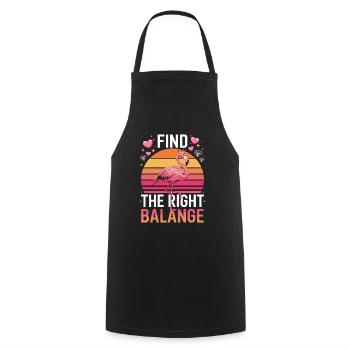  Find The Right Balange Flamingo Krone - Kochschürze - Schwarz - Vorne - AI Model Male 185 dark (185cm)