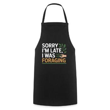 Certified Clinical Forager Botanical Expert Gear  - Cooking Apron - black - Front - AI Model Male 185 dark (185cm)