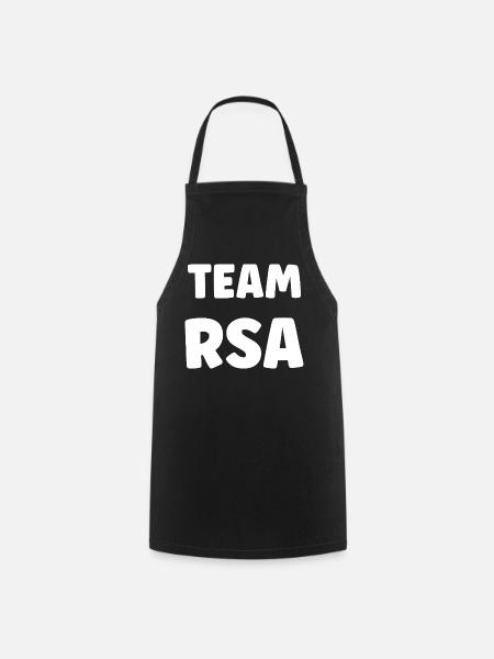 Team RSA Block Schwarz-Weiß - Kochschürze - Schwarz