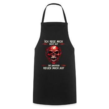 Je ne m’énerve pas - Les autres... - Tablier de cuisine - noir - Devant - AI Model Male 185 dark (185cm)