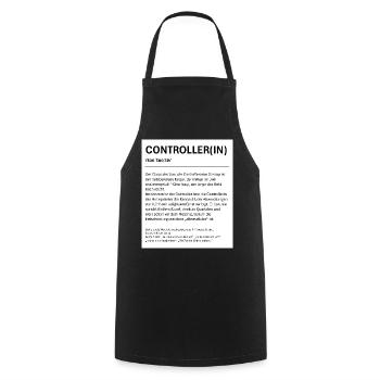Controller Design Print - Cooking Apron - black - Front - AI Model Male 185 dark (185cm)