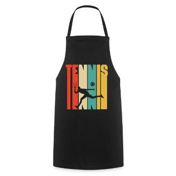 Ich kann nicht, ich habe kein Tennis. - Kochschürze - Schwarz - Vorne - AI Model Male 185 dark (185cm)