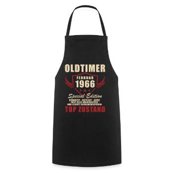 February 1966 - February 1966 Gift - Cooking Apron - black - Front - AI Model Male 185 dark (185cm)