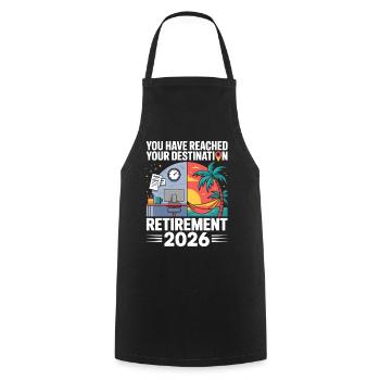Work to Beach Funny GPS Tee Men & Woman Retired - Kochschürze - Schwarz - Vorne - AI Model Male 185 dark (185cm)