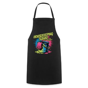 Funny Cleaning Design - Cooking Apron - black - Front - AI Model Male 185 dark (185cm)