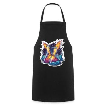Lab Geek Bildungsquadrantid Meteorstrom-Erlebnis - Kochschürze - Schwarz - Vorne - AI Model Male 185 dark (185cm)