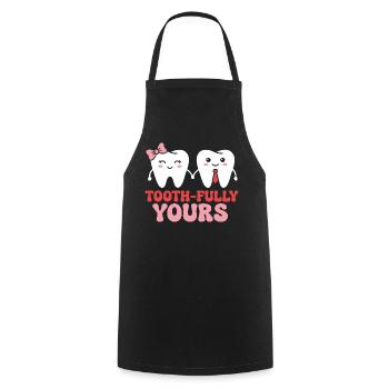 Couple Dental Assistant Dentist - Cooking Apron - black - Front - AI Model Male 185 dark (185cm)