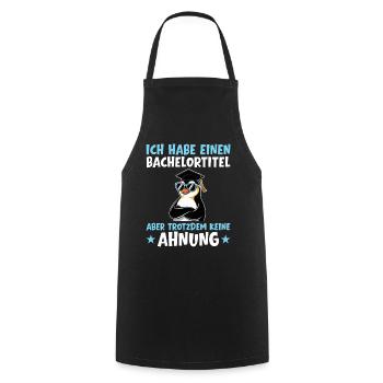Licence mais toujours aucune idée - Tablier de cuisine - noir - Devant - AI Model Male 185 dark (185cm)