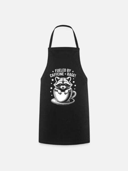 Coffee Sayings Caffeine Funny Coffee Gift - Cooking Apron - black