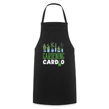 Gardening Cardio Plant Lover Garden - Cooking Apron - black - Front - AI Model Male 185 dark (185cm)