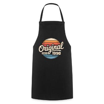 Vintage 1990's Vintage Birthday Gift 1990's - Cooking Apron - black - Front - AI Model Male 185 dark (185cm)