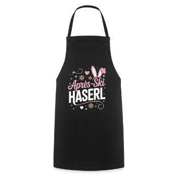 Après-ski bunny hut fun Skier ski bunny - Cooking Apron - black - Front - AI Model Male 185 dark (185cm)