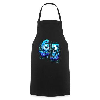 Soccer 67 Funny Six Seven Hands mème - Tablier de cuisine - noir - Devant - AI Model Male 185 dark (185cm)